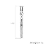Diamond Cut Sterling Silver Earrings with Clasp