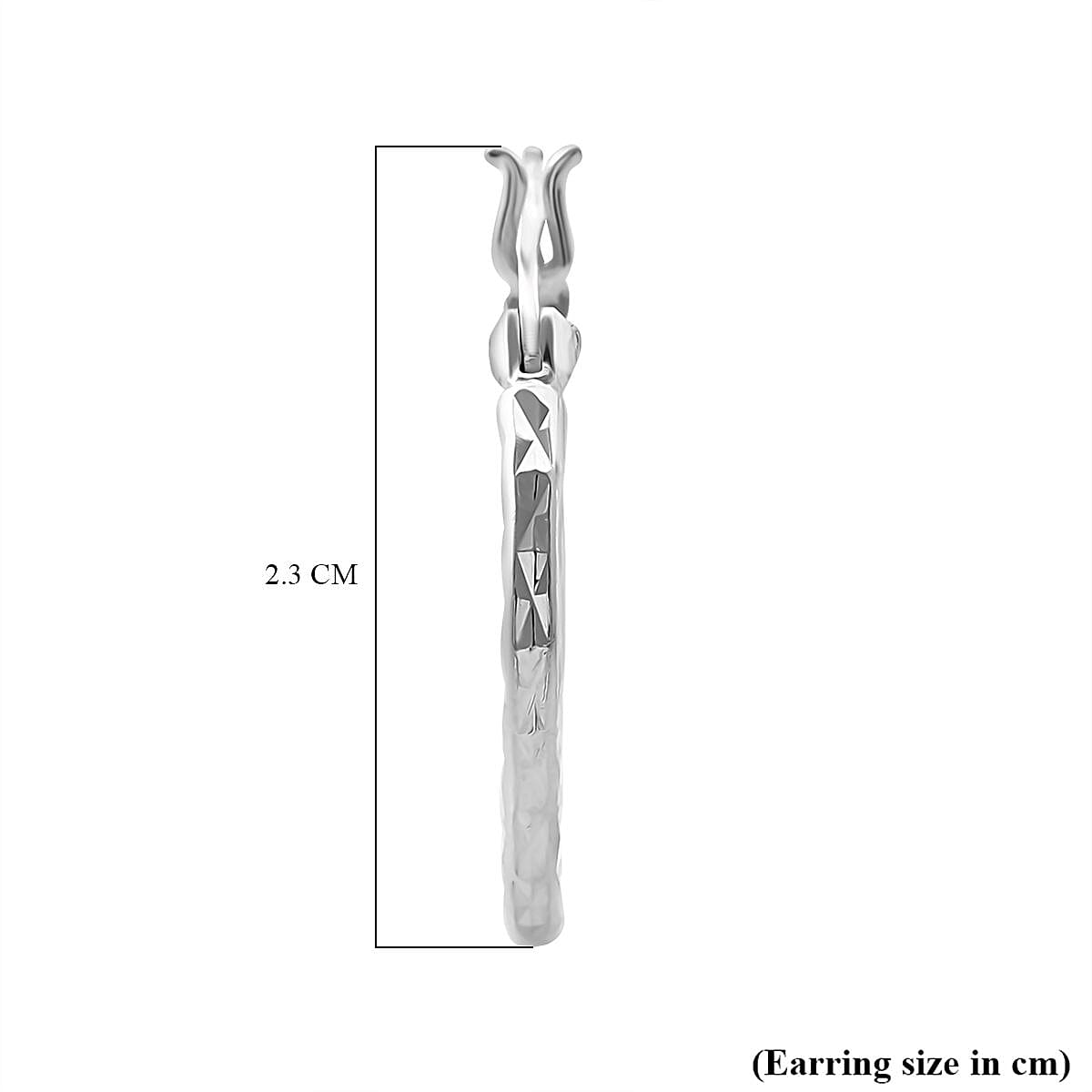 Diamond Cut Sterling Silver Earrings with Clasp 8033144 4