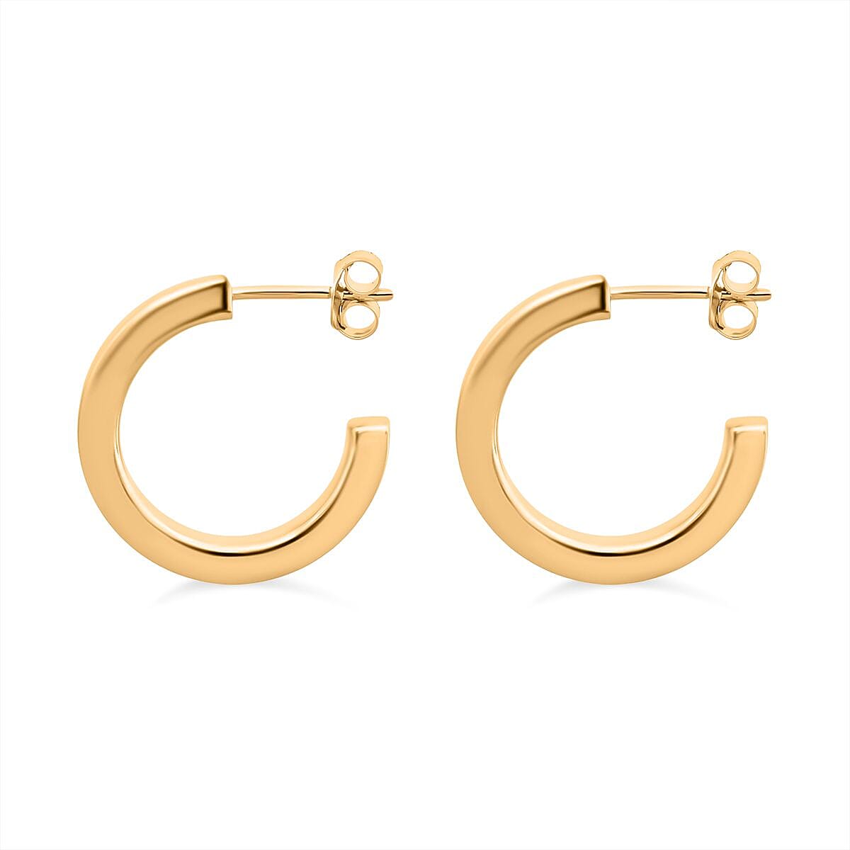 Close Out Deal Sterling Silver Earring with Push Back in Yellow Gold Plating 8194262 4
