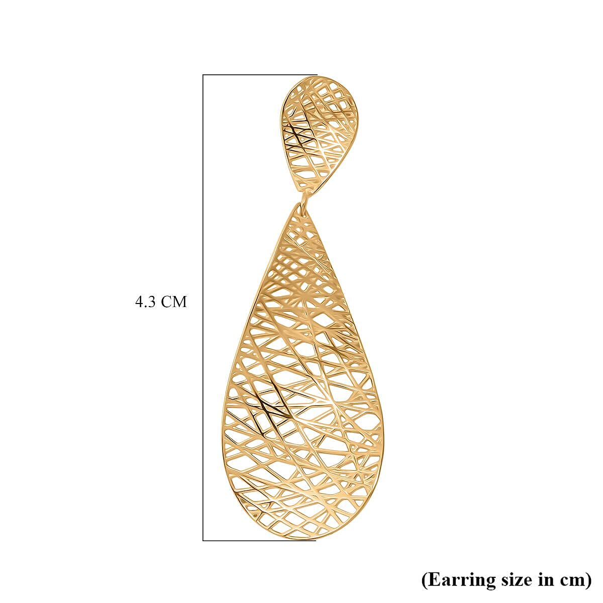 Treasure Of Siam - Sterling Silver Earrings with Push Back in Yellow Gold Plating 8194352 5