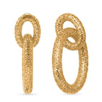 Treasure Of Siam - Sterling Silver Push Back Earring in Yellow Gold Plating