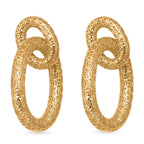 Treasure Of Siam - Sterling Silver Push Back Earring in Yellow Gold Plating