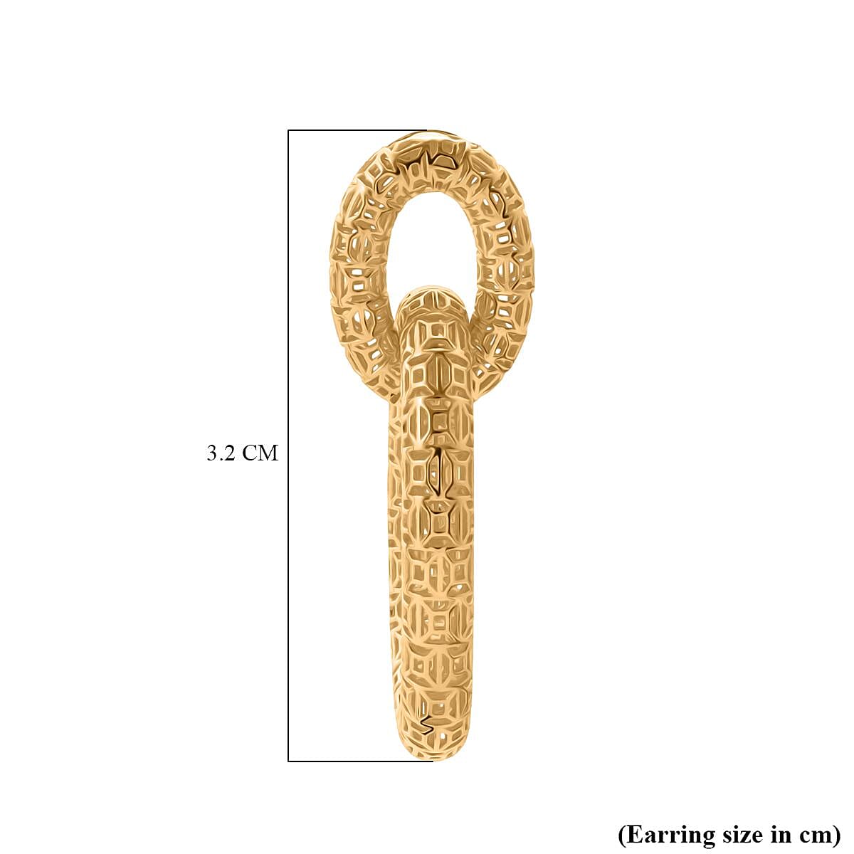 Treasure Of Siam - Sterling Silver Dual Loop Push Back Earring in Yellow Gold Plating 8194365 5