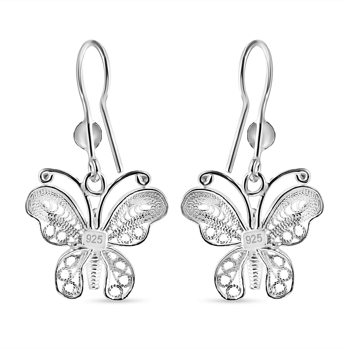 Bali Legacy Artisan Crafted Sterling Silver Butterfly Earring with Hook 8234839 3