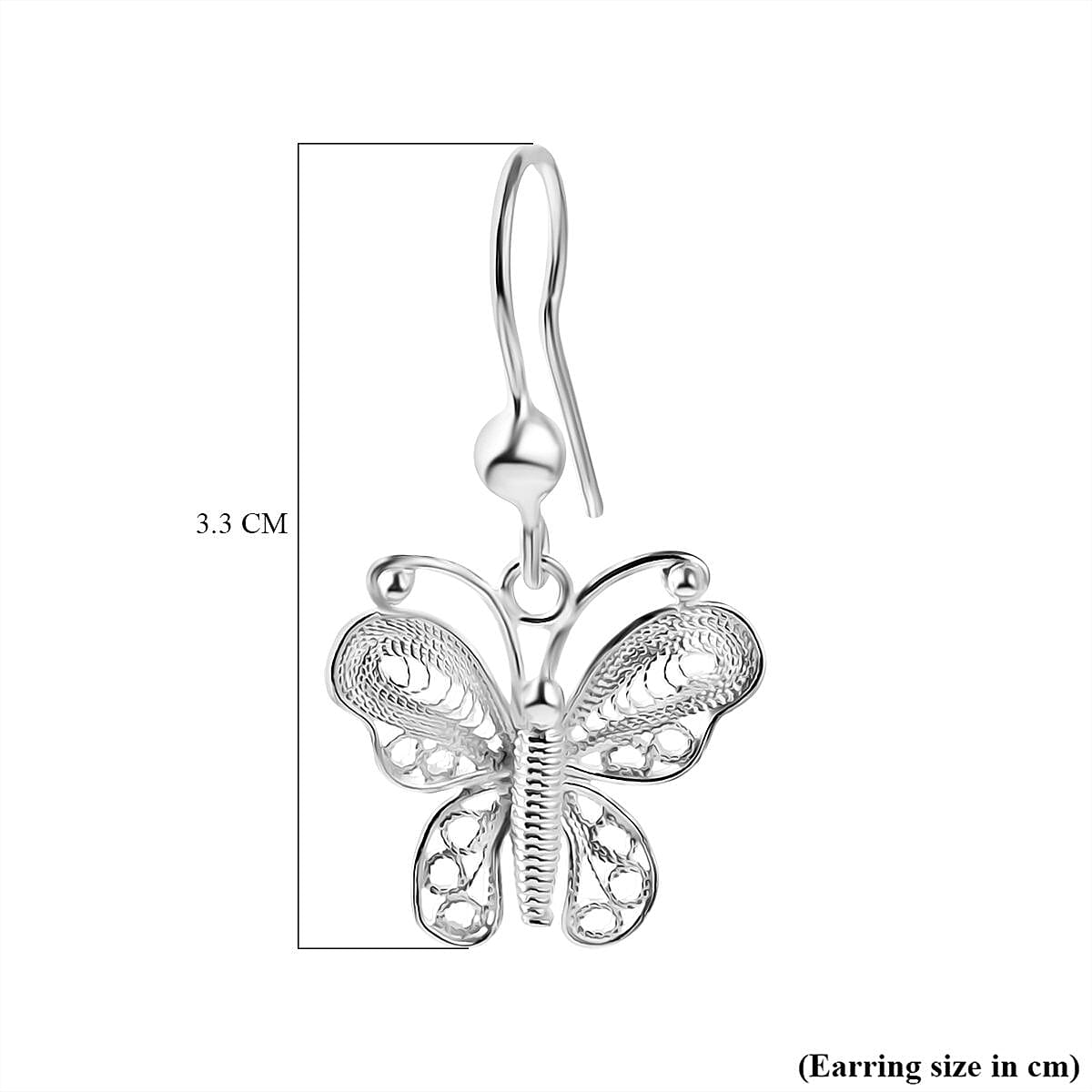 Bali Legacy Artisan Crafted Sterling Silver Butterfly Earring with Hook 8234839 4
