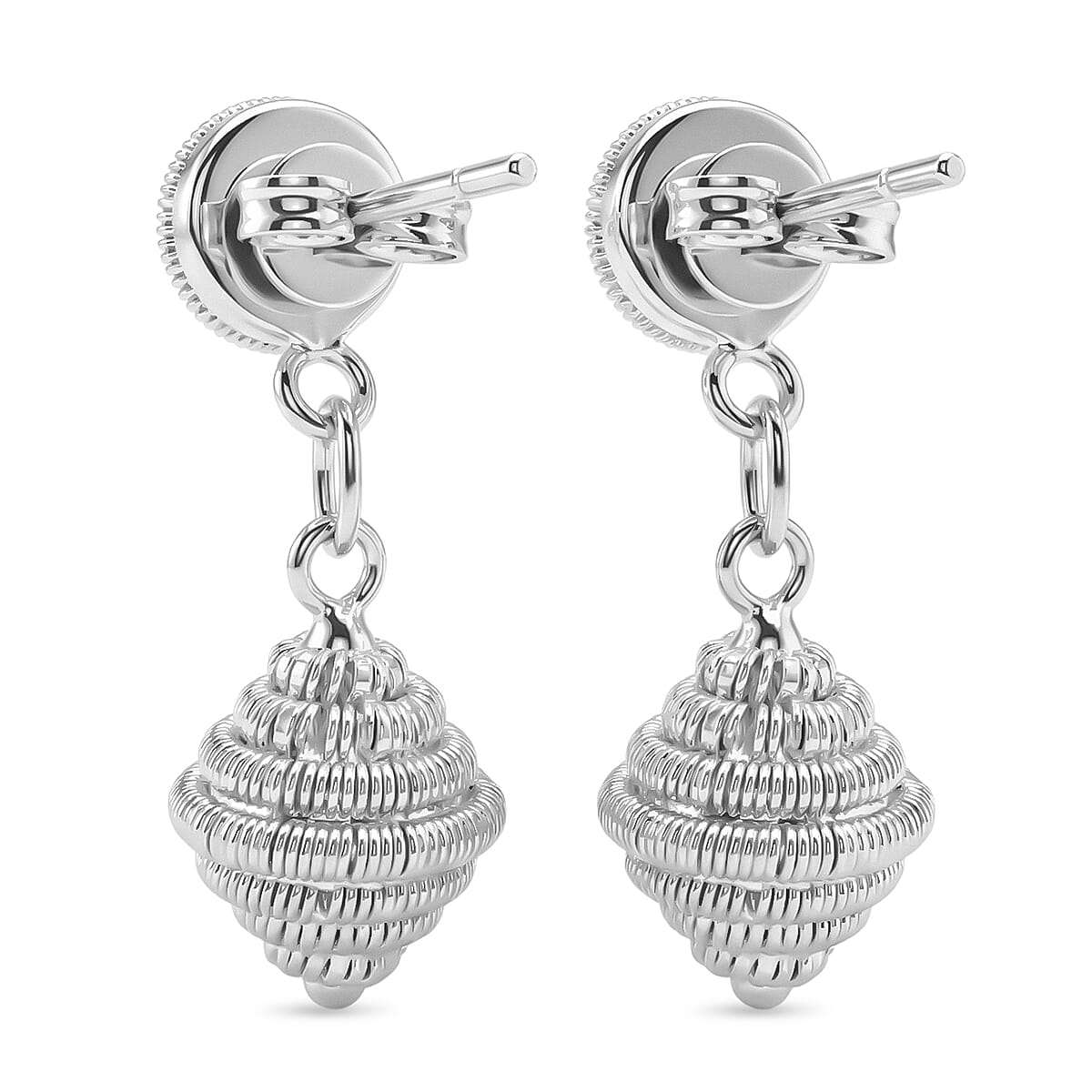 Royal Bali Collection - Sterling Silver Filigree Earring with Push Back 8234841 5