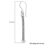 Royal Bali Collection - Sterling Silver Earring with Hook, Silver Wt. 3.95 Gms.