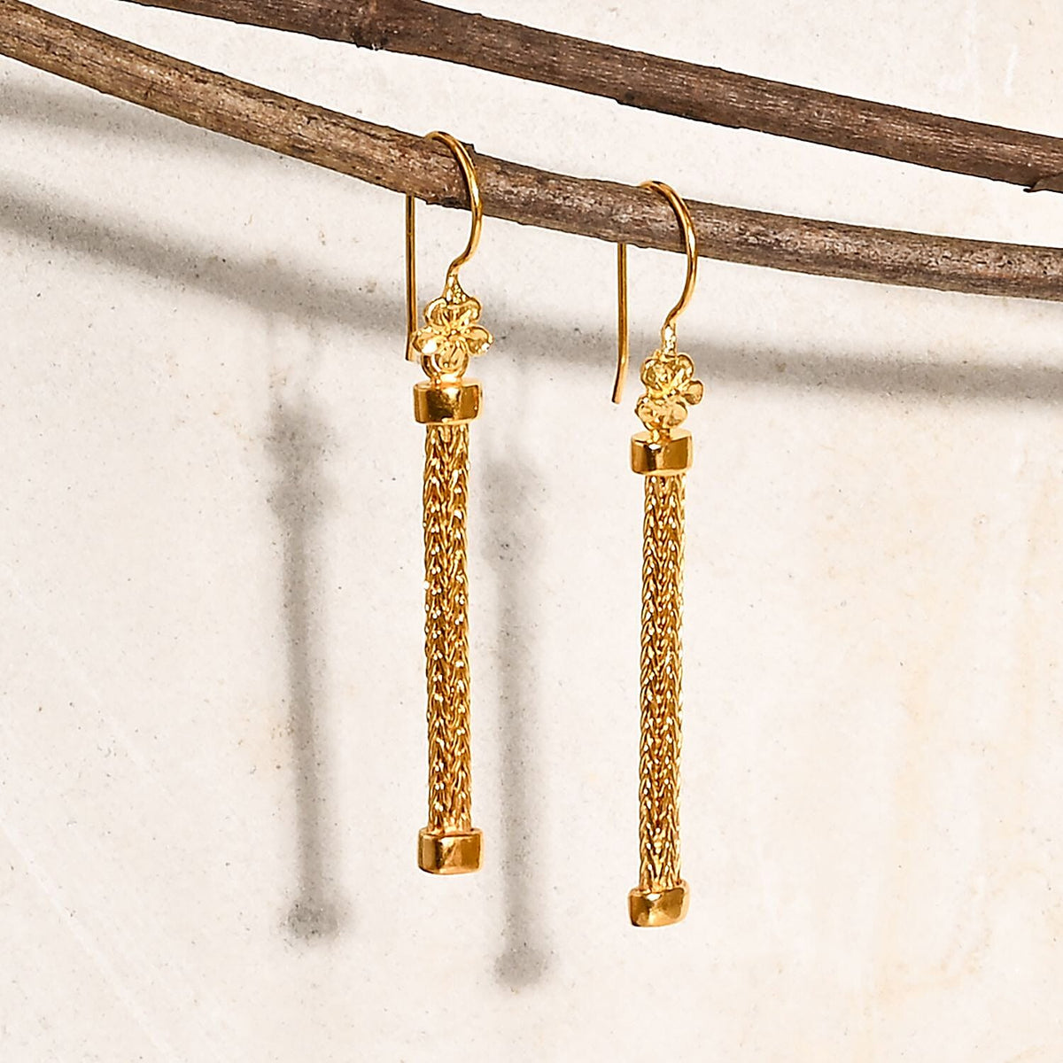 Sterling Silver Earring with Hook in 22K Vermeil Yellow Gold Plated 8286477 1