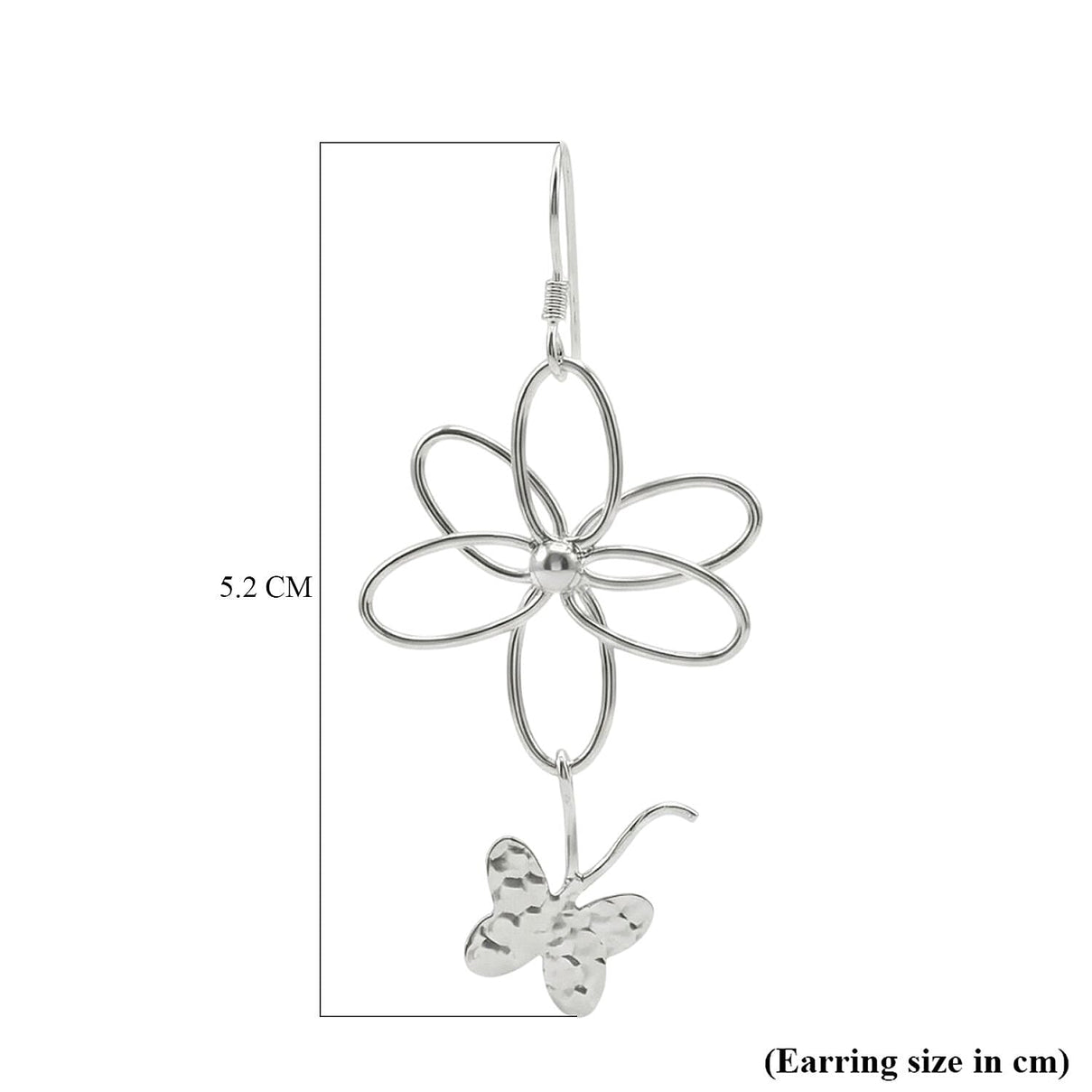 Close Out Deal - Sterling Silver Butterfly Dangling Earring with Hook 8503313 5