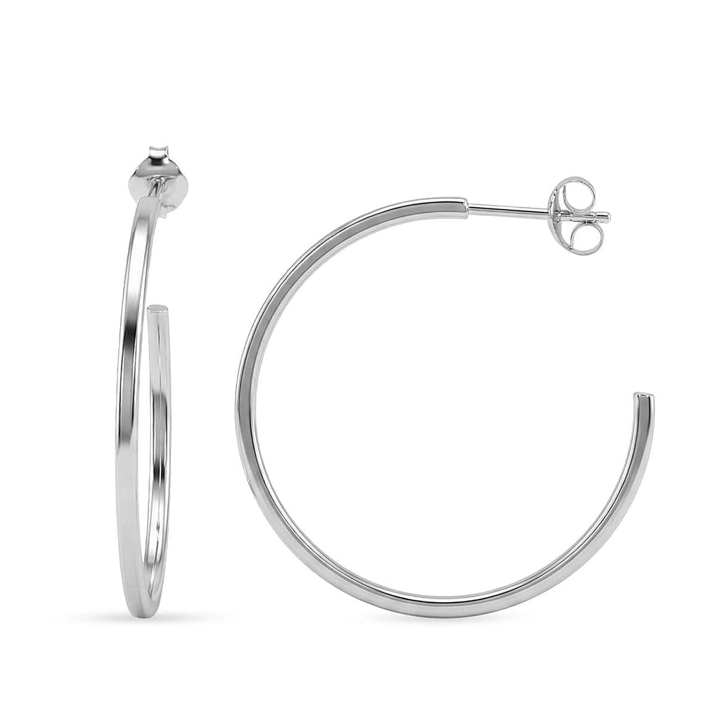 Close Out Deal - Sterling Silver Push Post Hoop Earring