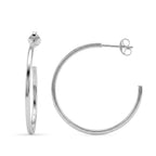 Close Out Deal - Sterling Silver Push Post Hoop Earring