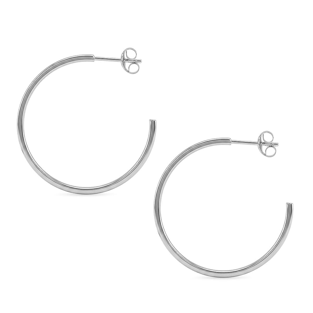 Close Out Deal - Sterling Silver Push Post Hoop Earring 8503399 4