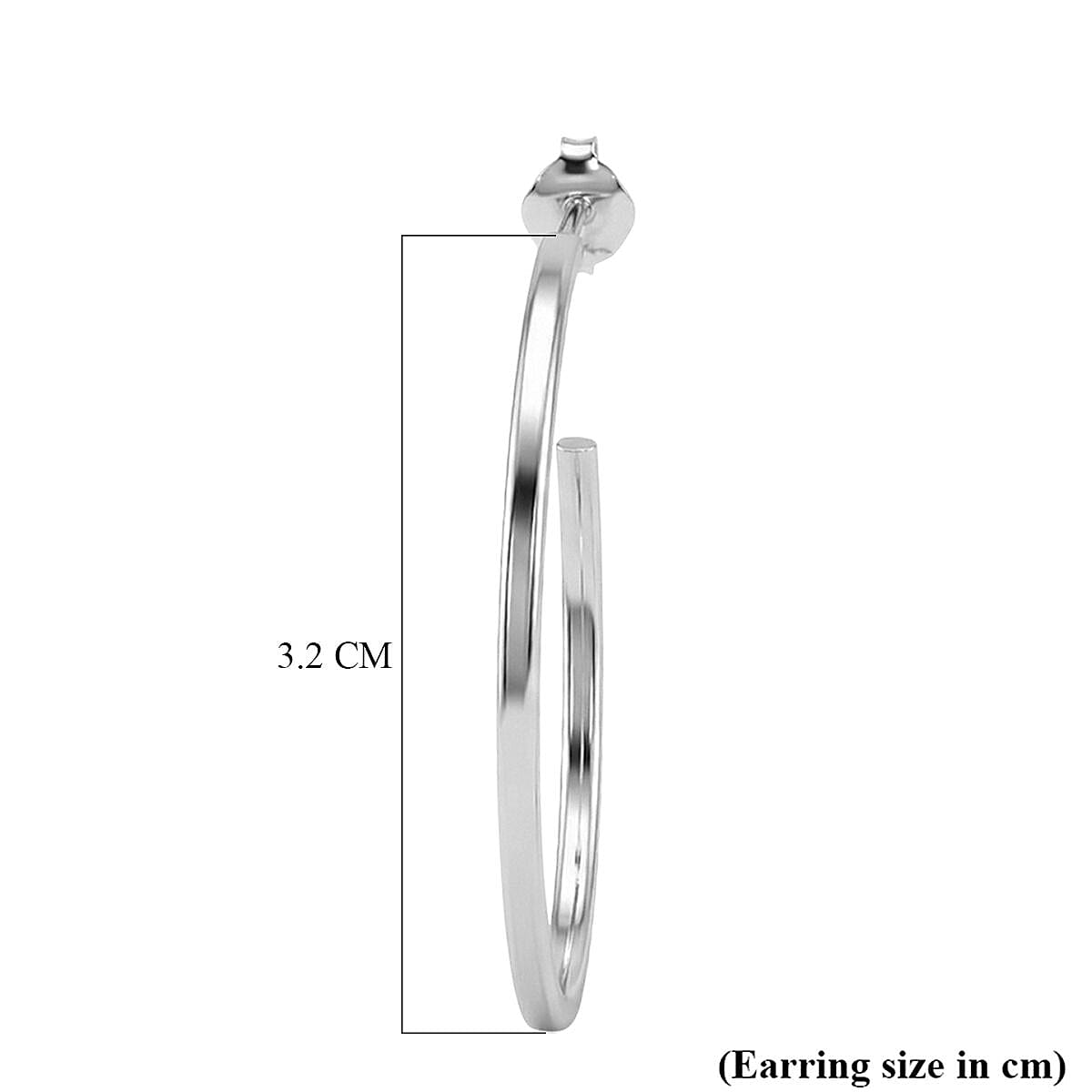 Close Out Deal - Sterling Silver Push Post Hoop Earring 8503399 5