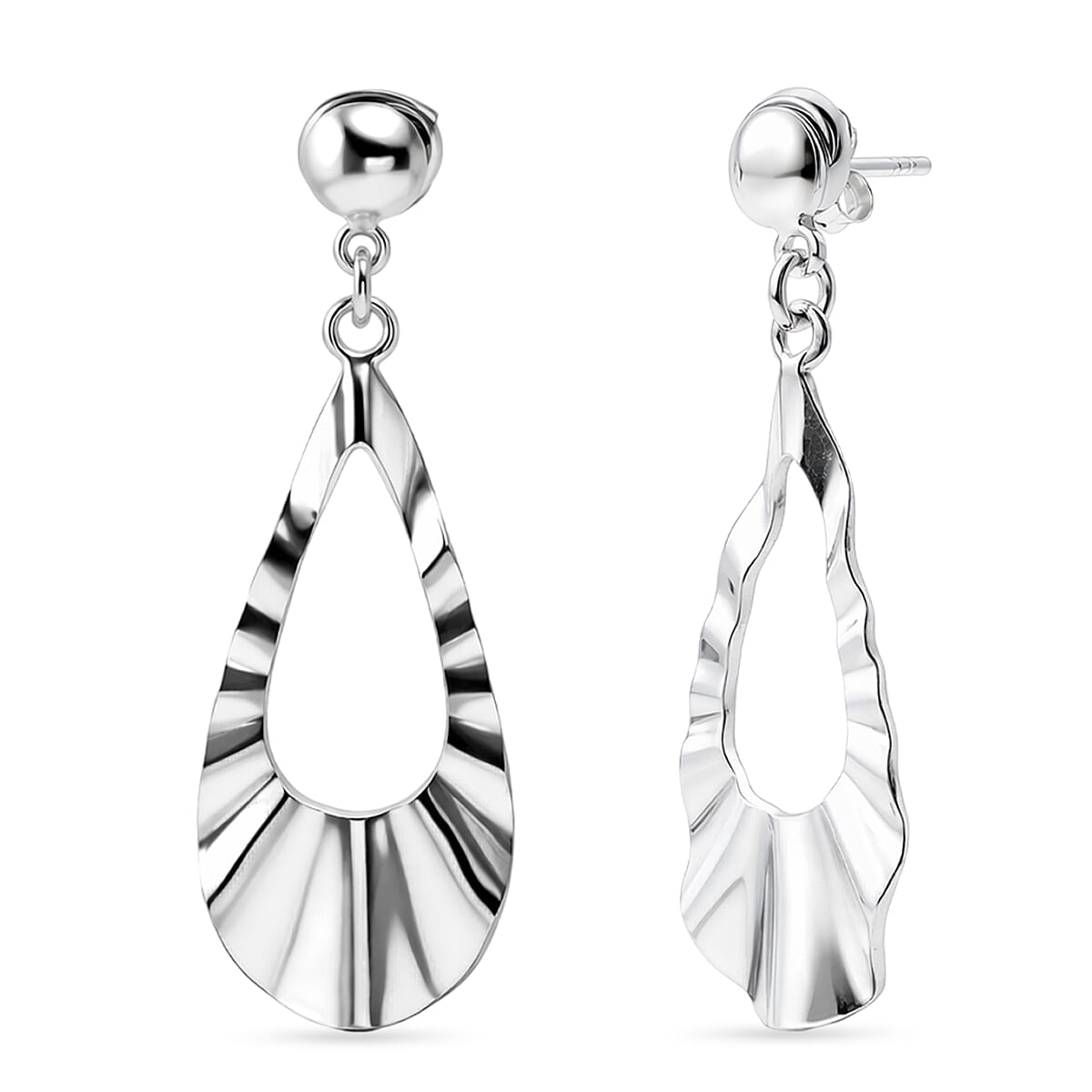 Close Out Deal - Sterling Silver Dangle Earring with Push Back 8503402 0
