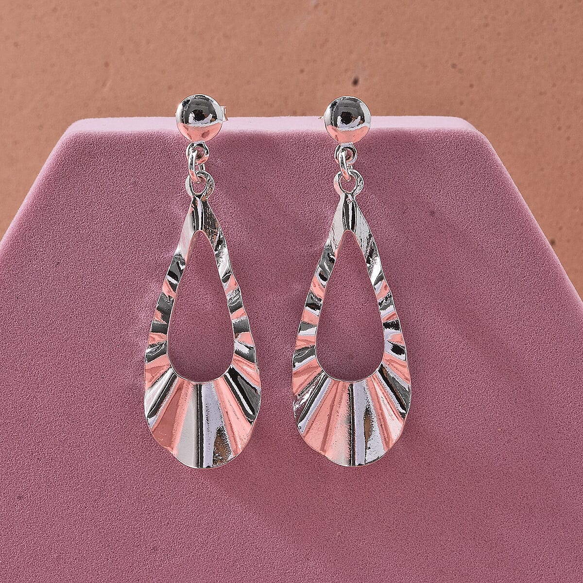 Close Out Deal - Sterling Silver Dangle Earring with Push Back 8503402 2
