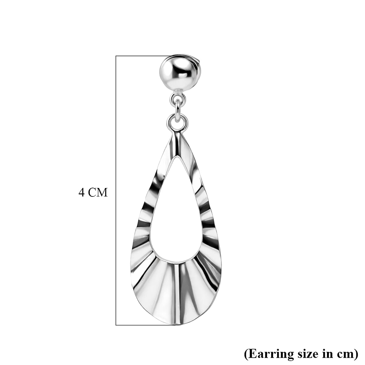 Close Out Deal - Sterling Silver Dangle Earring with Push Back 8503402 5