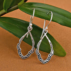 Royal Bali Collection - Sterling Silver Earrings (with Hook)