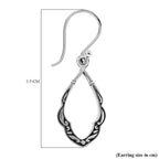 Royal Bali Collection - Sterling Silver Earrings (with Hook)