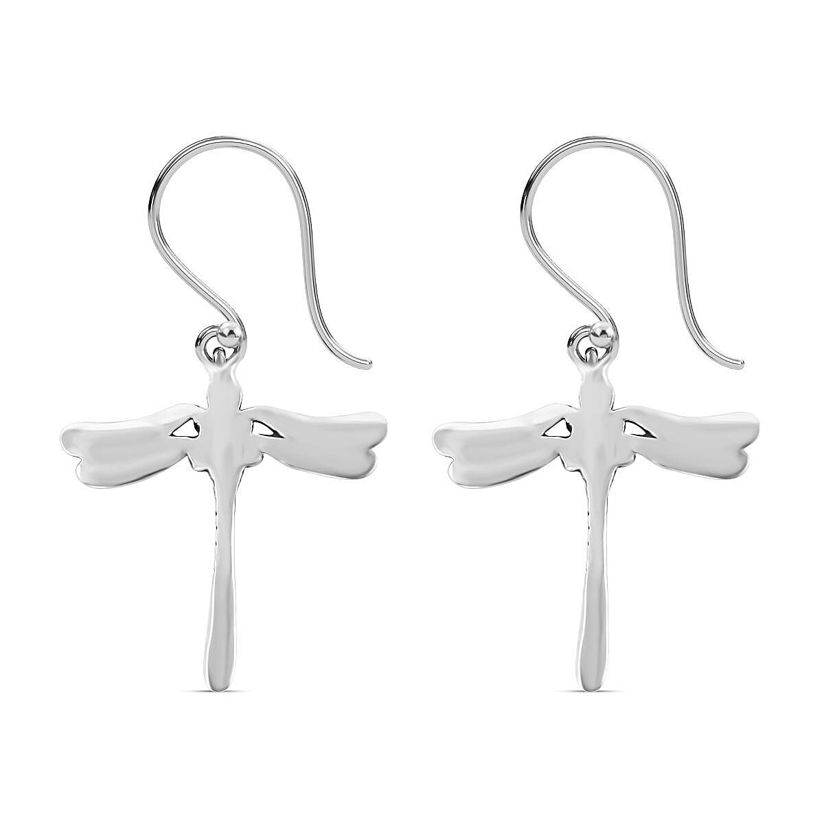Royal Bali Collection - Sterling Silver Dragonfly Earrings (with Hook) 7196408 4