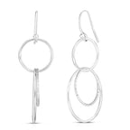 Sterling Silver Circle Dangle Earrings