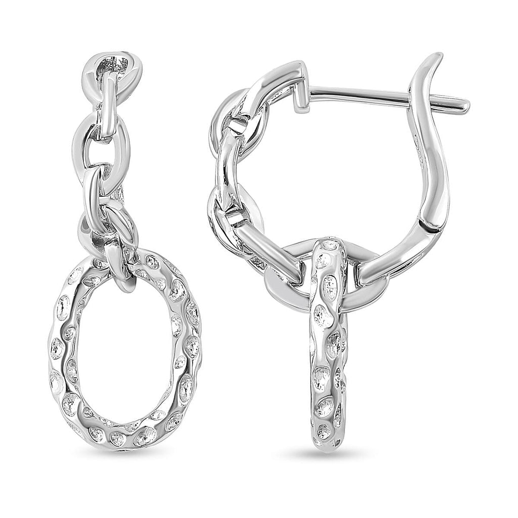 Rachel Galley Lattice Hoop Sterling Silver Earrings