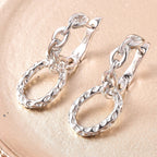 Rachel Galley Lattice Hoop Sterling Silver Earrings