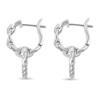Rachel Galley Lattice Hoop Sterling Silver Earrings