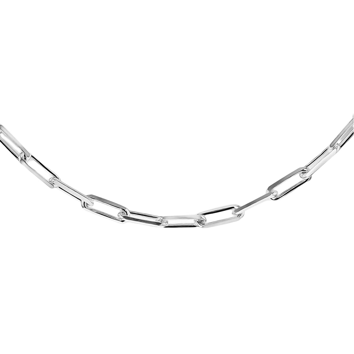 Sterling Silver Faceted Paperclip Necklace (Size - 20), Silver Wt. 8.10 Gms 7720962 0