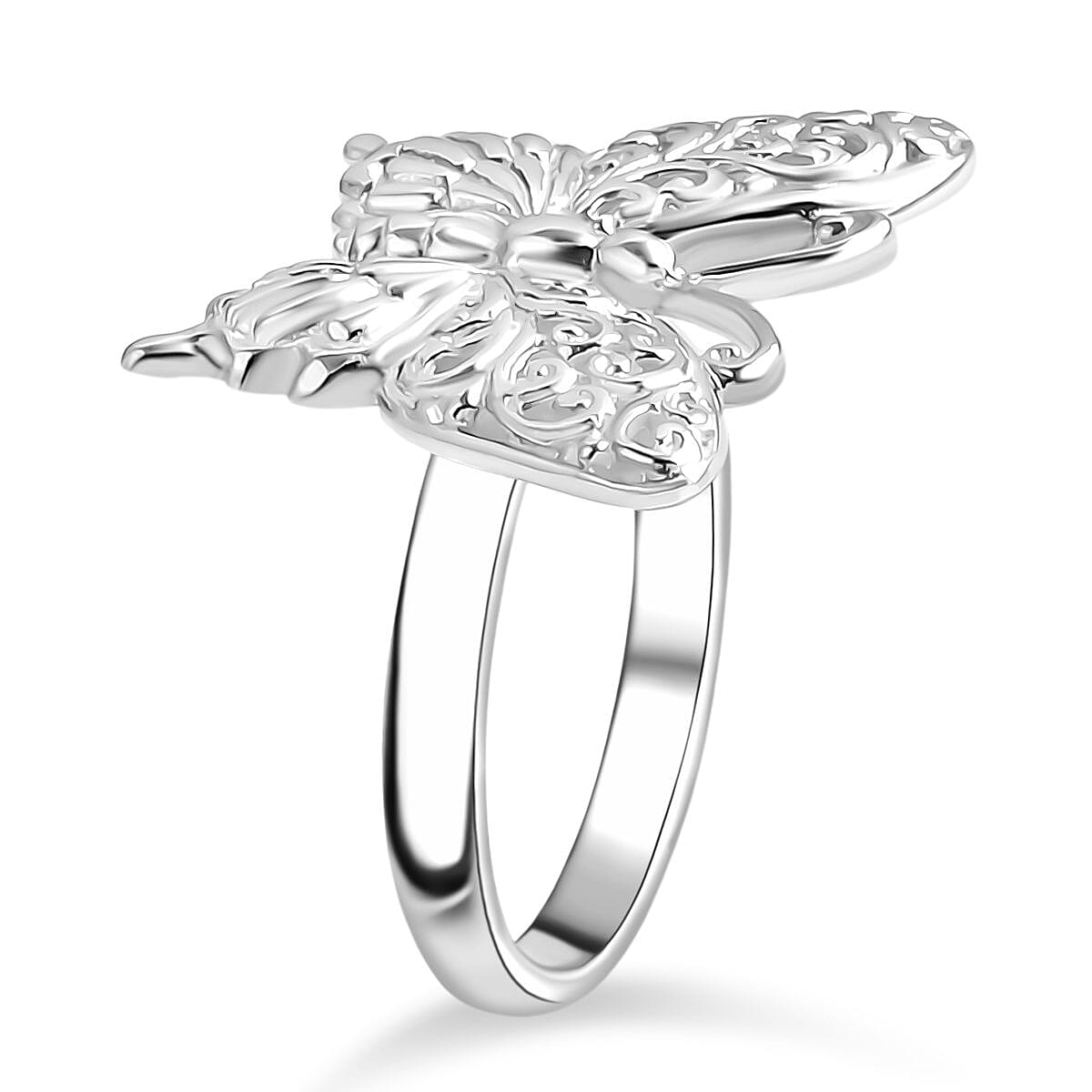 D'Joy Sterling Silver Butterfly Ring, Silver Wt. 5.60 Gms. 8285842 3