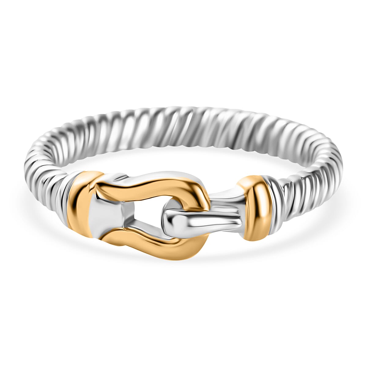 Designer Inspired Textured Stirrup Ring in Sterling Silver 7747263 0