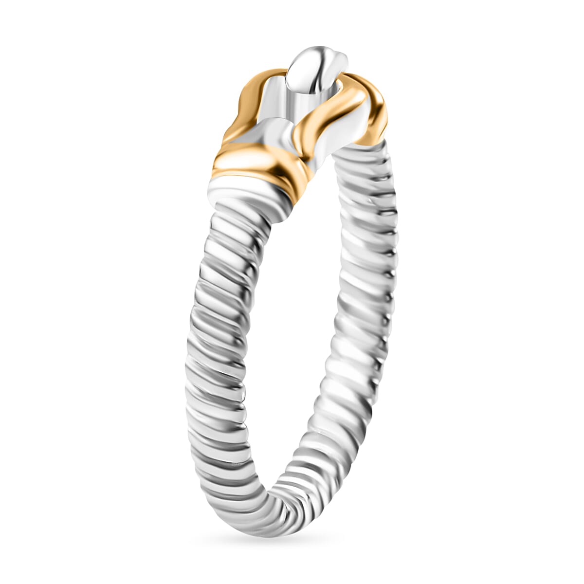 Designer Inspired Textured Stirrup Ring in Sterling Silver 7747263 3