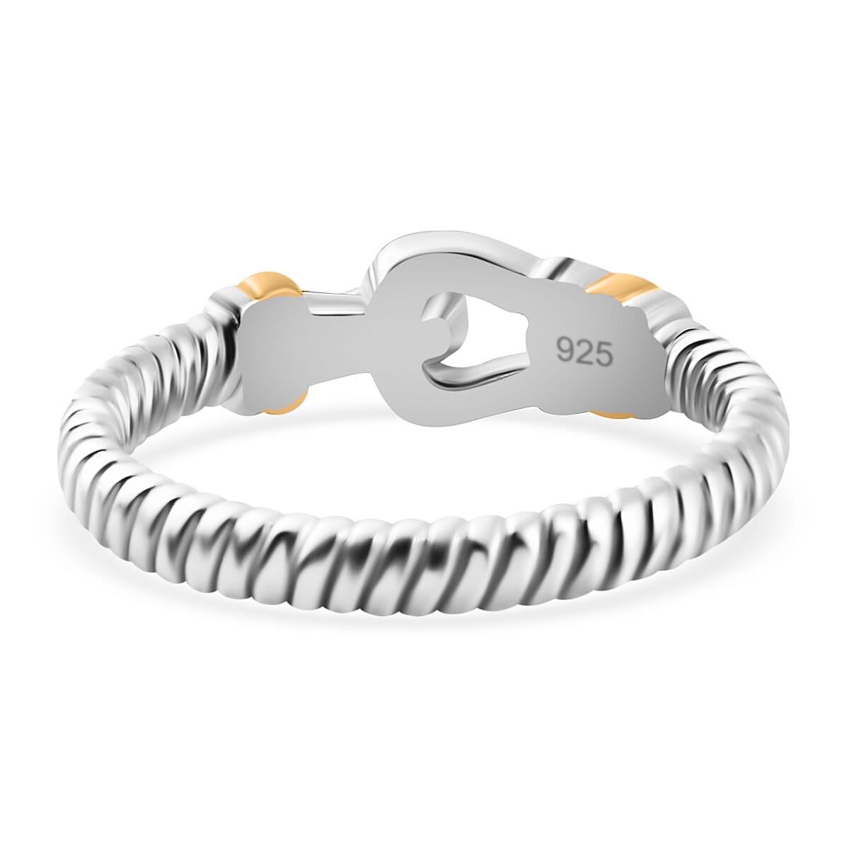 Designer Inspired Textured Stirrup Ring in Sterling Silver 7747263 4