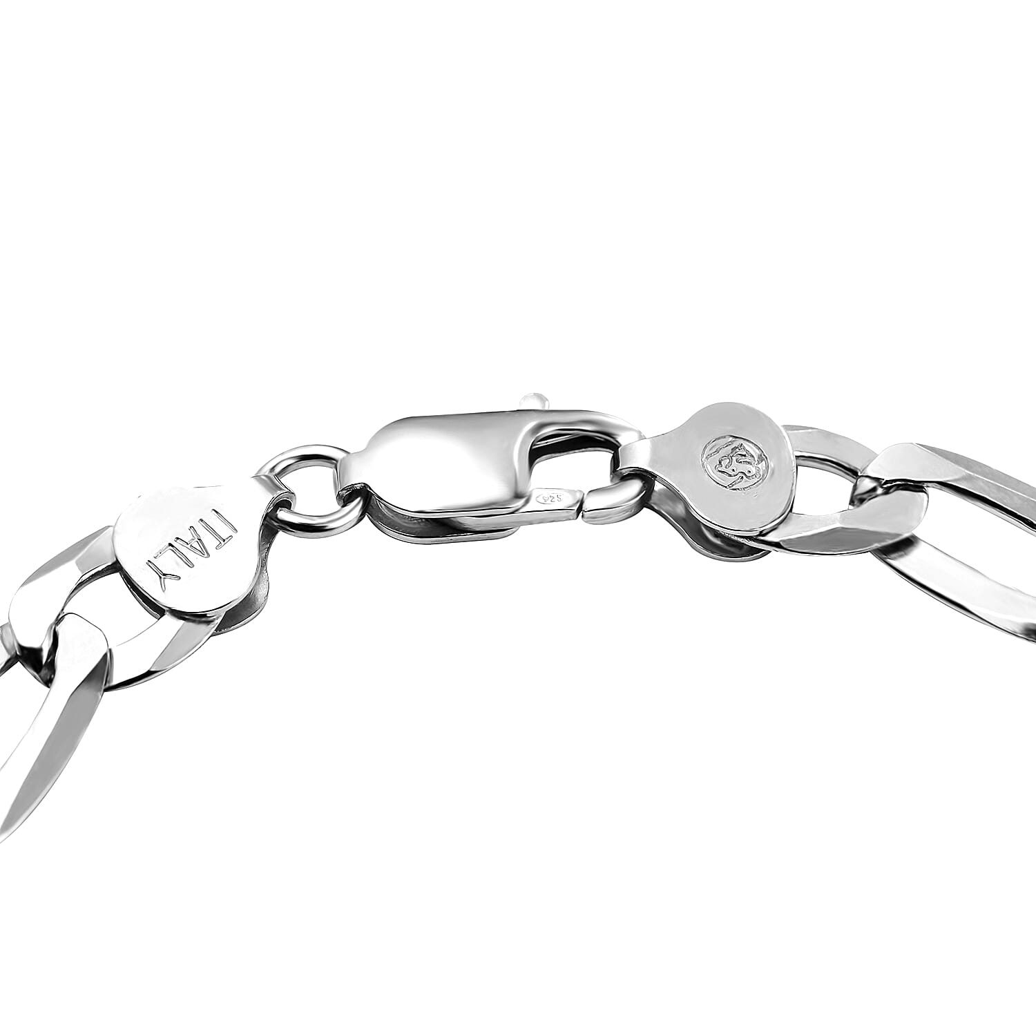 Vicenza Closeout - Sterling Silver Figaro Bracelet (Size - 8), Silver Wt. 12.26 Gms 7385799 3