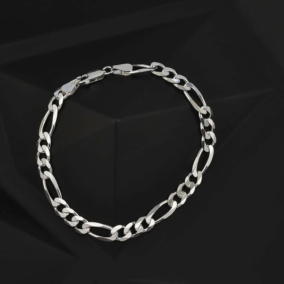 Sterling Silver Figaro Bracelet (Size - 7.5) 7739862 3