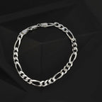 Sterling Silver Figaro Bracelet (Size - 7.5)