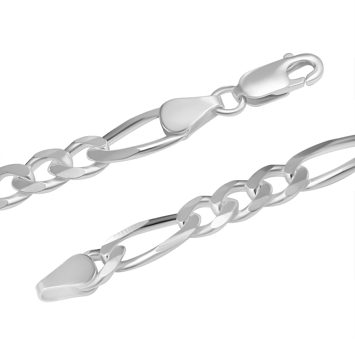 Sterling Silver Figaro Bracelet (Size - 7.5) 7739862 7