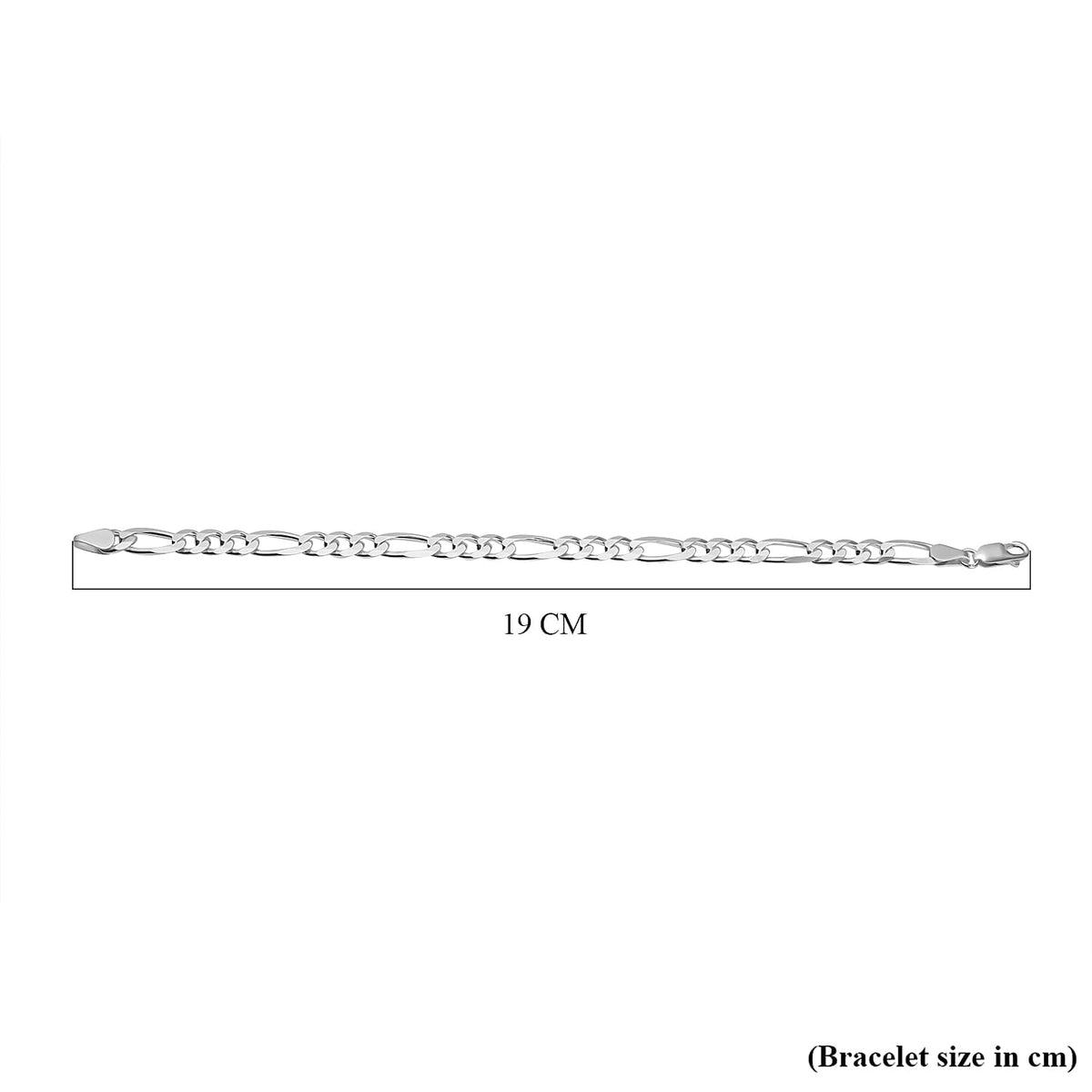 Sterling Silver Figaro Bracelet (Size - 7.5) 7739862 8