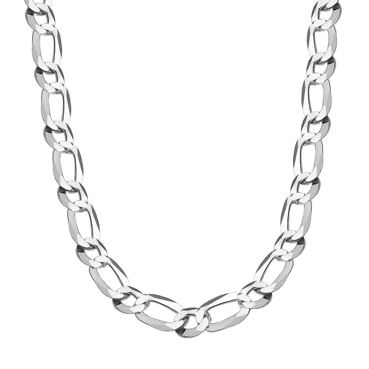 Italian Made - Sterling Silver Figaro Necklace (Size - 20), Silver Wt. 24.14 Gms 7385105 0