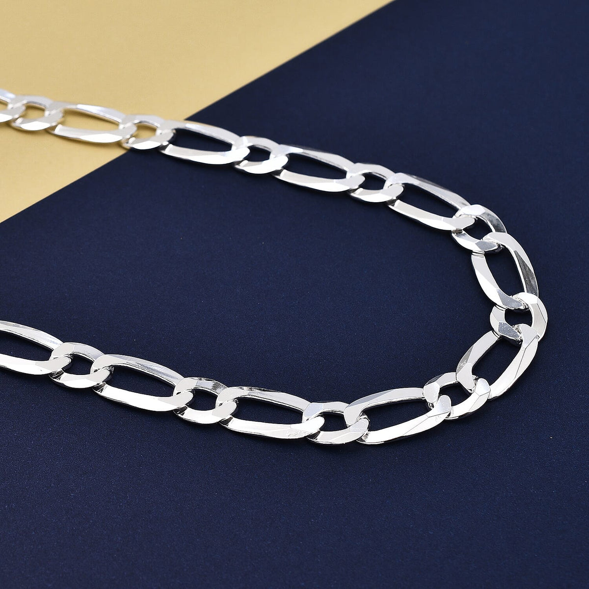 Italian Made - Sterling Silver Figaro Necklace (Size - 20), Silver Wt. 24.14 Gms 7385105 1