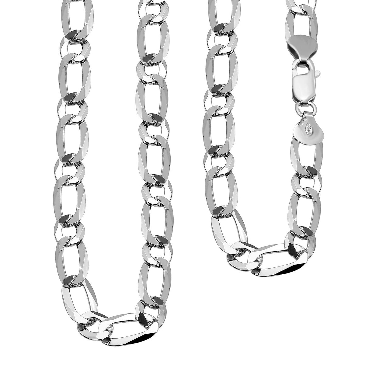 Italian Made - Sterling Silver Figaro Necklace (Size - 20), Silver Wt. 24.14 Gms 7385105 3