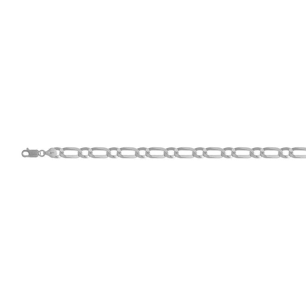 Vicenza Close Out - Italian Made - Sterling Silver Figaro Necklace (Size - 24), Silver Wt. 34.71 Gms
