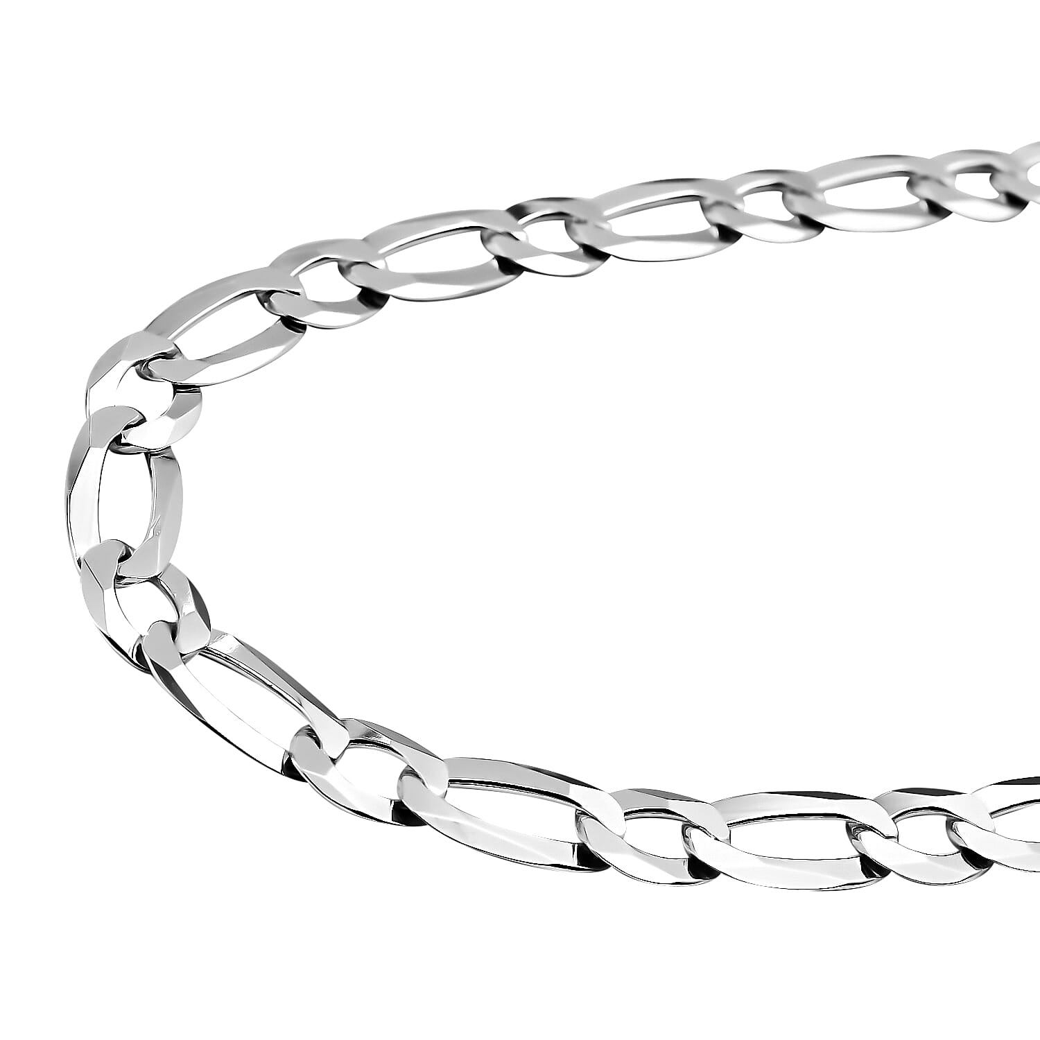 Vicenza Close Out - Italian Made - Sterling Silver Figaro Necklace (Size - 24), Silver Wt. 34.71 Gms 7385140 2