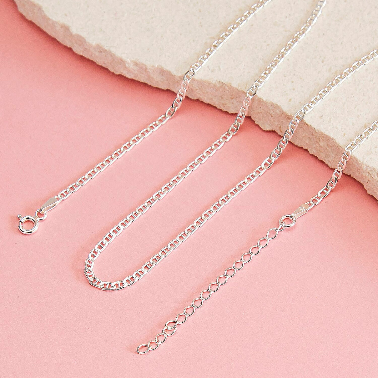 Sterling Silver Flat Rambo Chain 16 Inch - 18 Inch 7618367 5