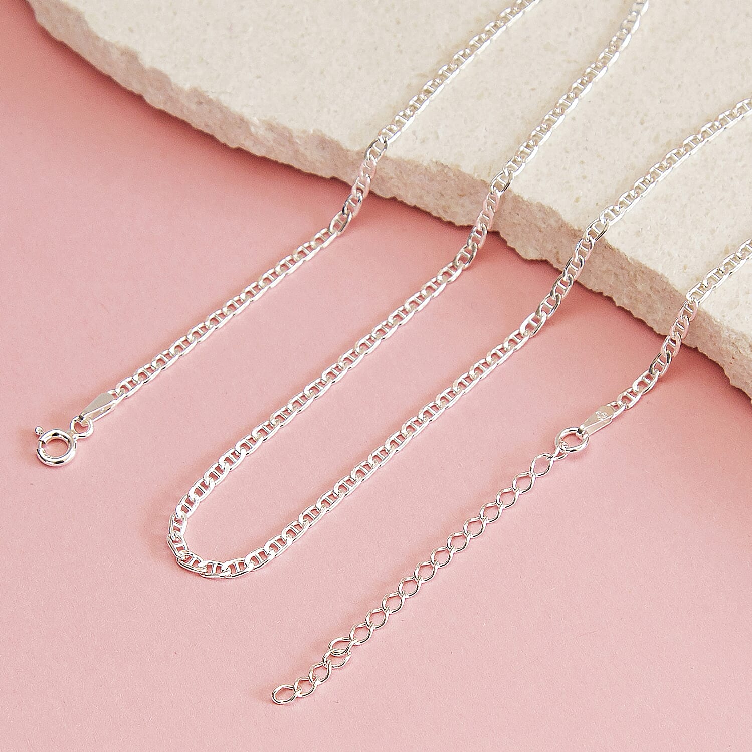 Sterling Silver Flat Rambo Chain 16 Inch - 18 Inch 7618367 5