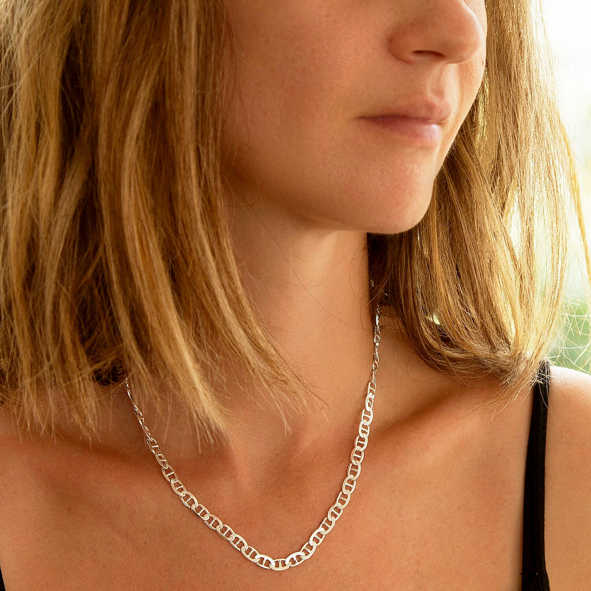 Sterling Silver Flat Rambo Chain 18 Inch 7315304 2