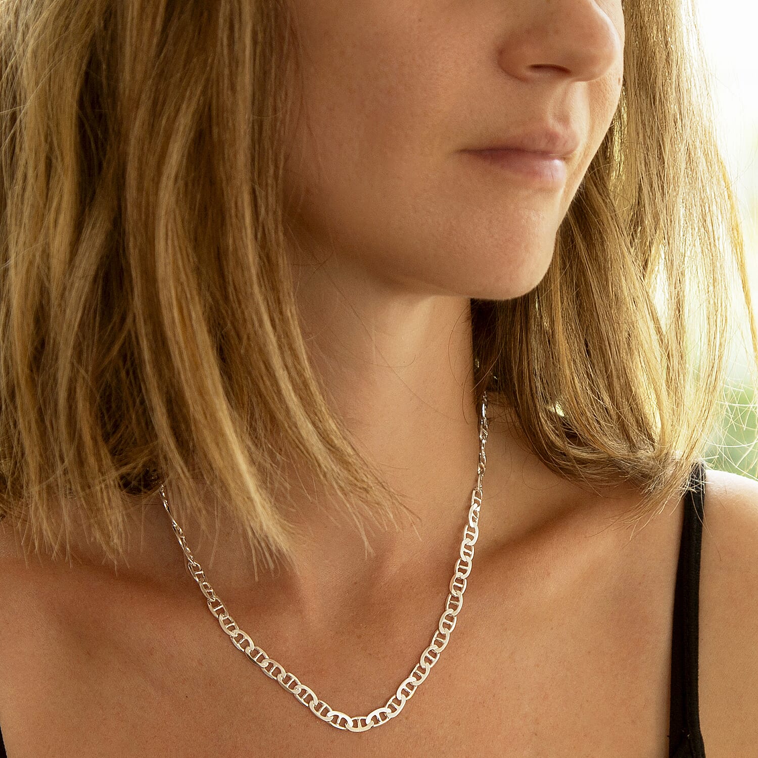 Sterling Silver Flat Rambo Chain 18 Inch 7315304 2