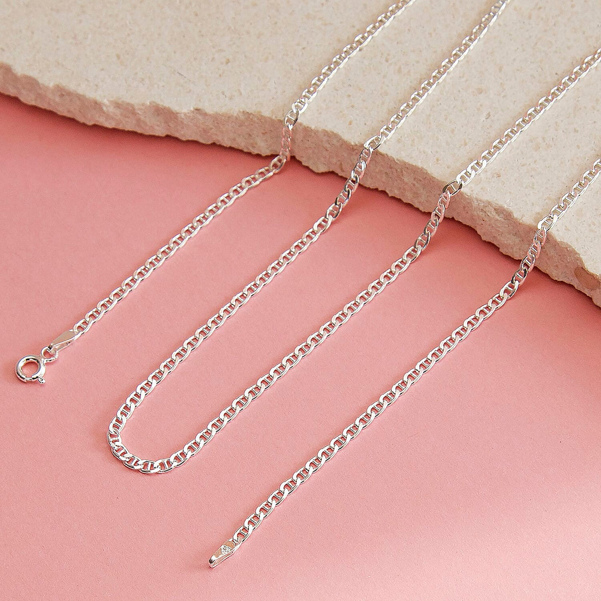 Sterling Silver Flat Rambo Chain 20 Inch 7618375 3