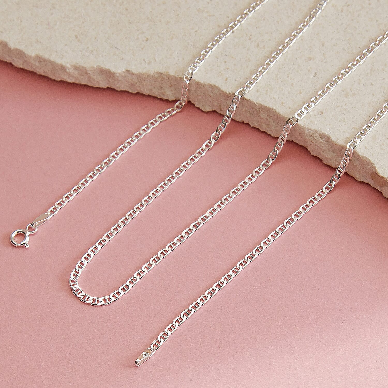 Sterling Silver Flat Rambo Chain 20 Inch 7618375 3