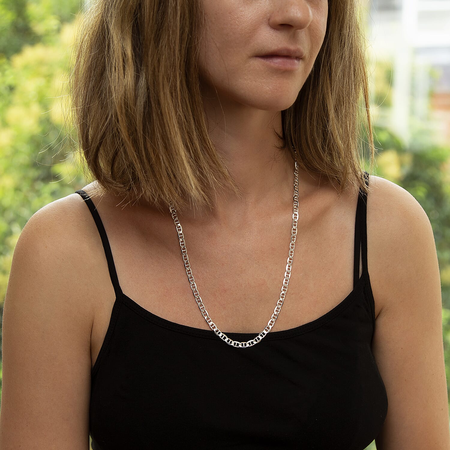 Sterling Silver Flat Rambo Chain 24 Inch 7315306 2
