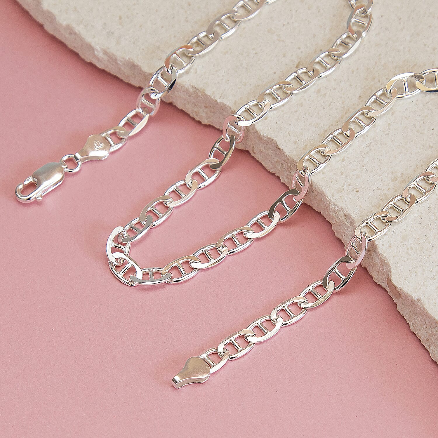 Sterling Silver Flat Rambo Chain 24 Inch 7315306 3